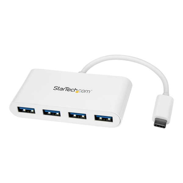 StarTech.com HB30C4ABW interface hub USB 3.2 Gen 1 (3.1 Gen 1) Type-C 5000 Mbit/s Hvid