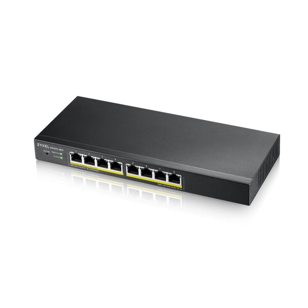 Zyxel GS1915-8EP Управляем L2 Gigabit Ethernet (10/100/1000) Захранване по Ethernet (PoE) Черен