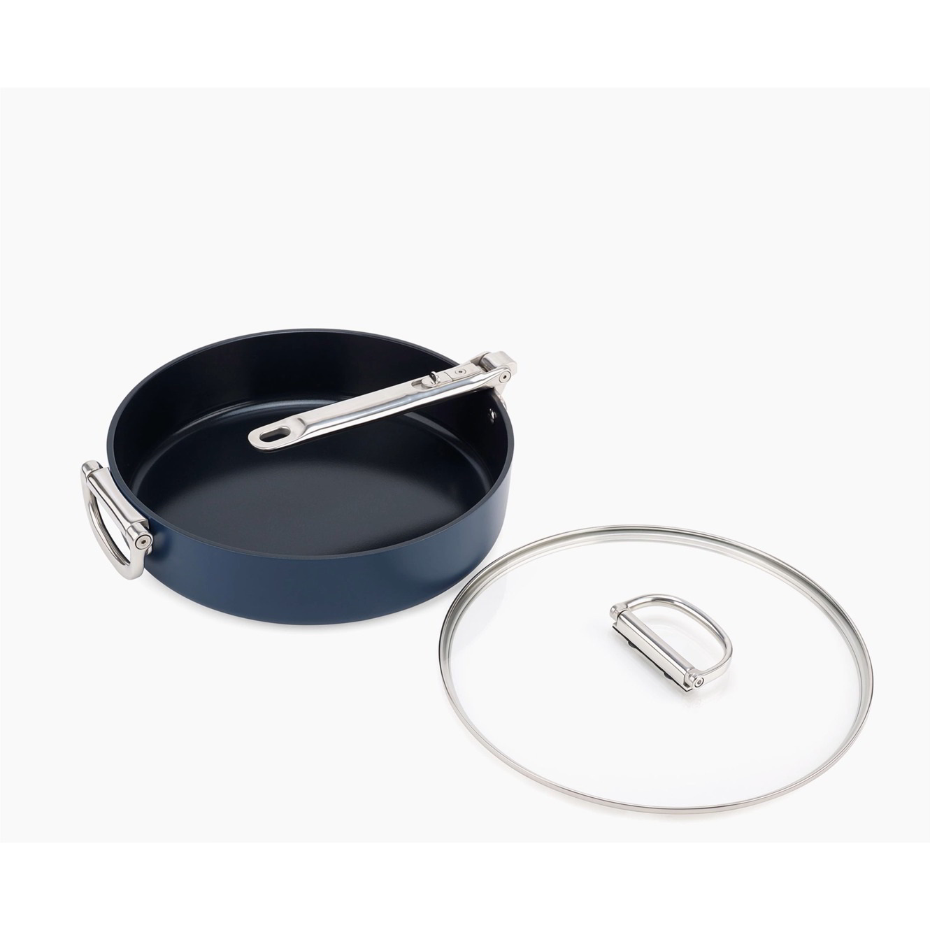 Joseph Joseph Space Kerámia Bevonatos Tapadásmentes serpenyő fedővel 28cm - Kék (45044)