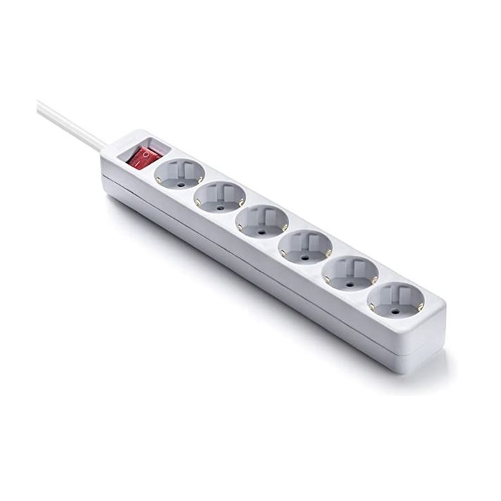 Famatel vez.+kapcsoló 16A-250V 1,5m 6-as hosszabbító (9/706) (9/706)