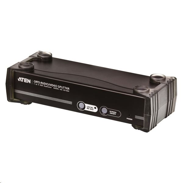 ATEN VanCryst Cat5 VGA Splitter + Audio 4 portos (VS1504T-A7-G) (VS1504TA7G)