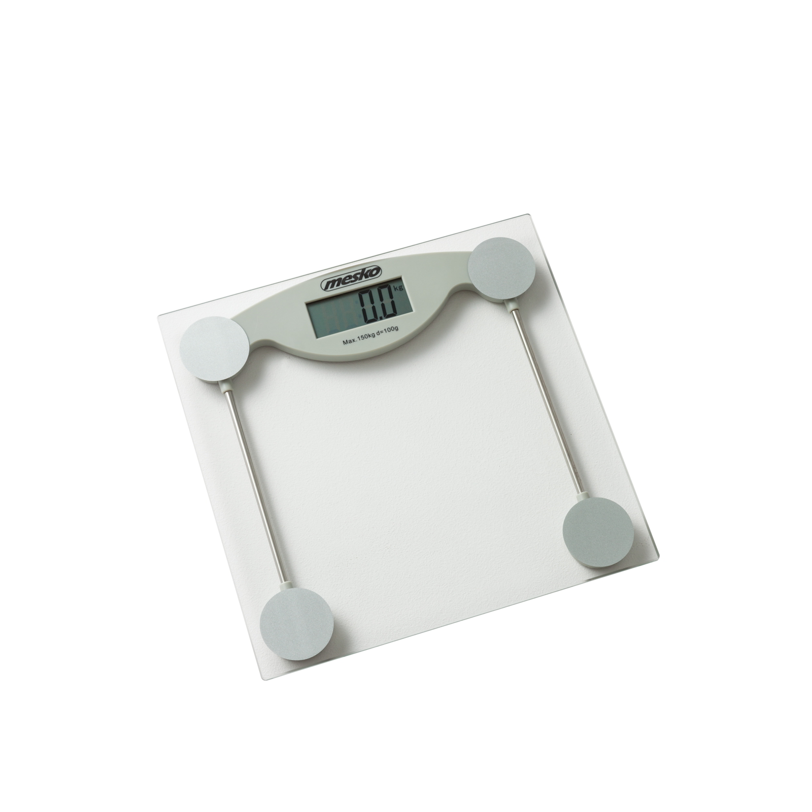 Mesko MS 8137 Digitális üveglapos személymérleg - Ezüst (MS8137)