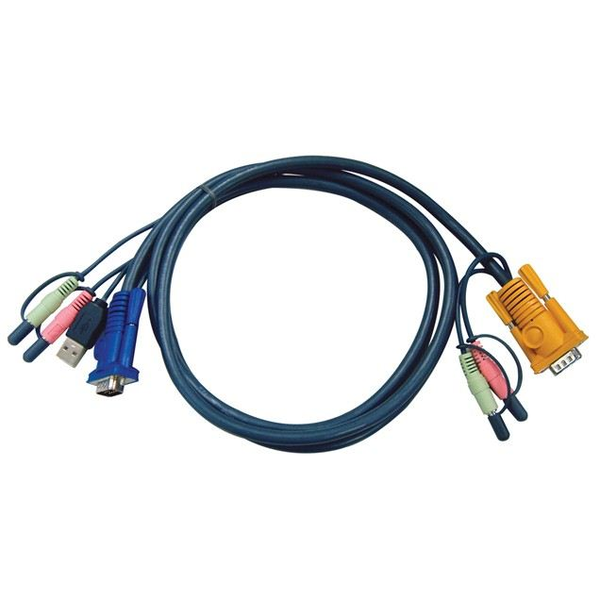 ATEN 2L-5305U toetsenbord-video-muis (kvm) kabel Zwart