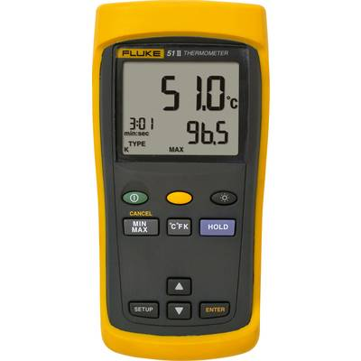Fluke 51 II Hőmérséklet mérőműszer -250 ... +1372 °C Érzékelő típus J, K, T, E