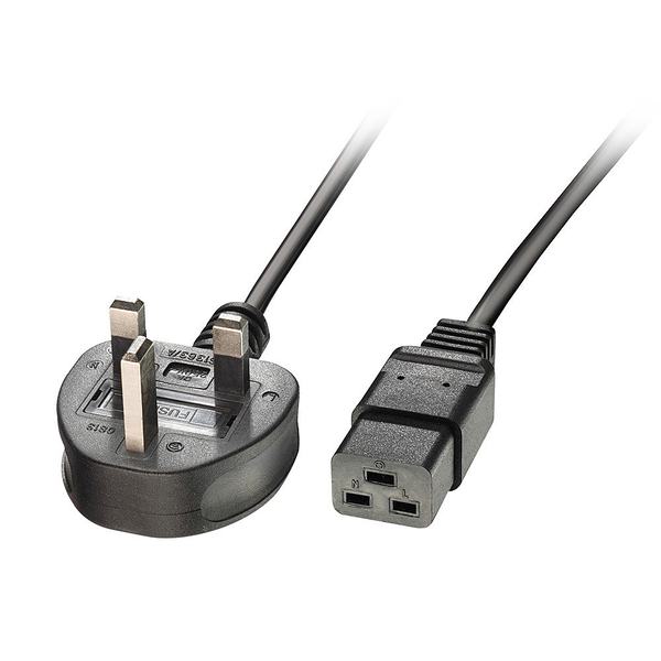 Lindy 30459 electriciteitssnoer Zwart 2 m Netstekker type G C19 stekker