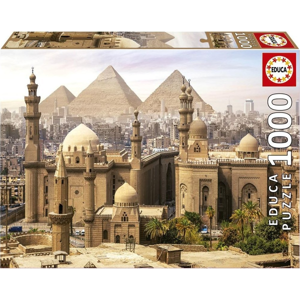 Educa - El Cairo, Egipto | Puzzle De 1000 Piezas. Medida Aproximada Una Vez Montado: 68 X 48 Cm. Incluye Cola Fix Puzzle Para Colgarlo Una Vez Finalizado El Montaje. A Partir De 14 Años (19611)