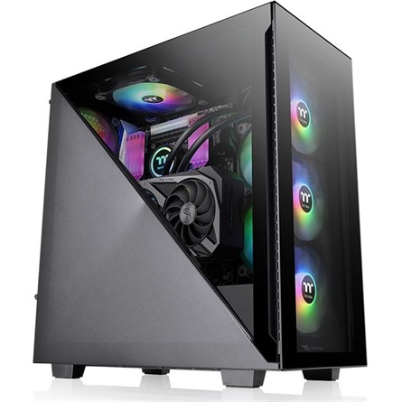 Компютърна кутия Thermaltake Divider 300 Tempered Glass aRGB, Mid-Tower, Без захранващ блок, ATX, Black
