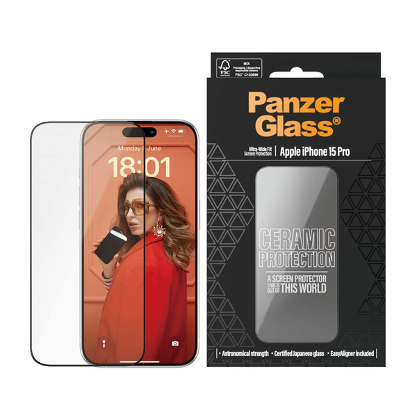 Tvrzené sklo PanzerGlass pro Apple iPhone 15 Pro 1 ks
