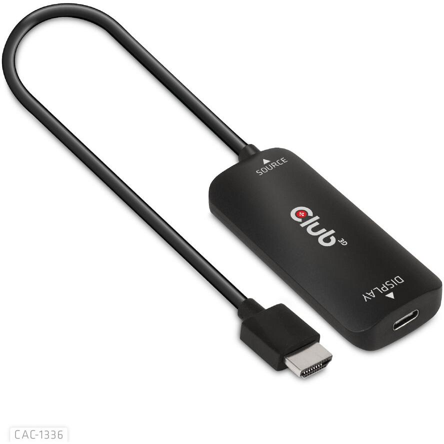 Club3D Adapter HDMI + MicroUSB > USB-C 4K120Hz aktiv St/Bu retail (CAC-1336)