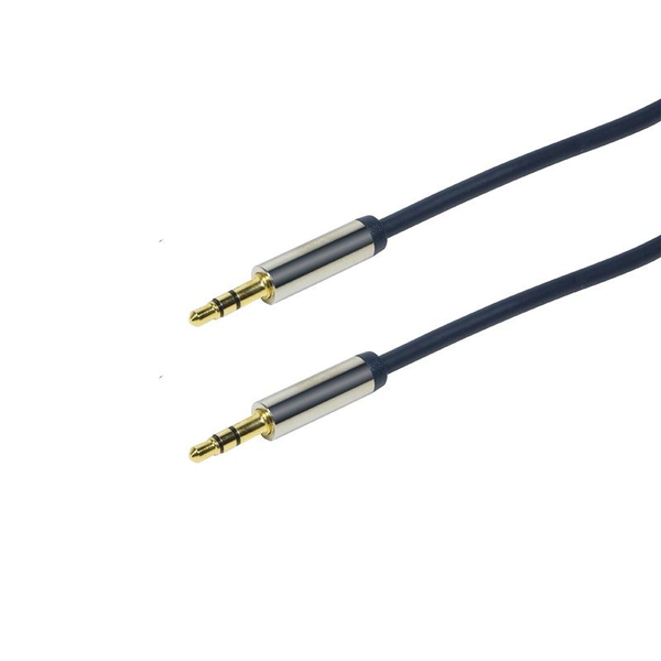 Logilink Audio-Kabel,3,5 mm 3-Pin/M zu 3,5 mm 3-Pin/M,bl 3m