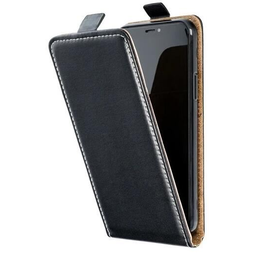 Gigapack Xiaomi Redmi Note 13 4G bőr hatású lefelé nyíló fliptok fekete (GP-154083)