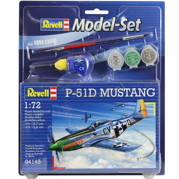 Revell P-51 D Mustang vadászrepülőgép műanyag modell (1:72)