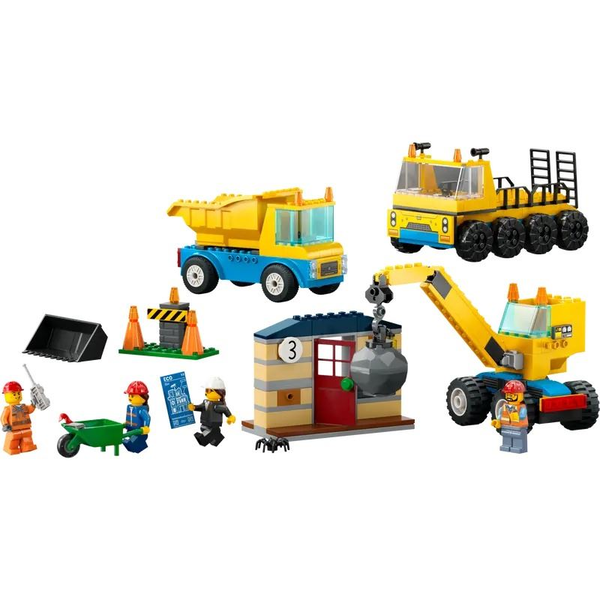Lego City Építőipari teherautók és bontógolyós daru (60391)
