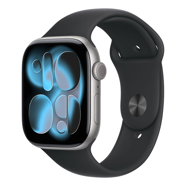 Apple Watch Series 11 с GPS и мобилна връзка, 46 мм, астросиво алуминий