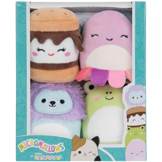 Squishmallows Micromallows 4Pack Béka, Polip, Oroszlán, S'more (191726747956)