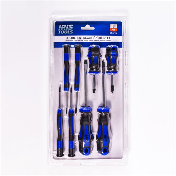 Iris Tools DT-8-130 Csavarhúzó készlet (8 db / csomag) (DT-8-130)