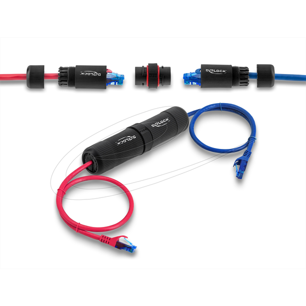 DELOCK Kabelverbinder RJ45 Bu -> Bu, Cat.6 Bayonettverschl.