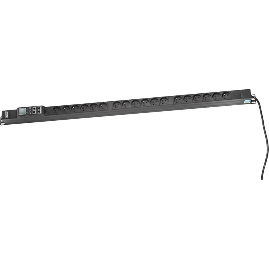 Digitus DN-IP-V-2-18E áramelosztó egység (PDU) 18 AC kimenet(ek) 0U Fekete (DN-IP-V-2-18E)