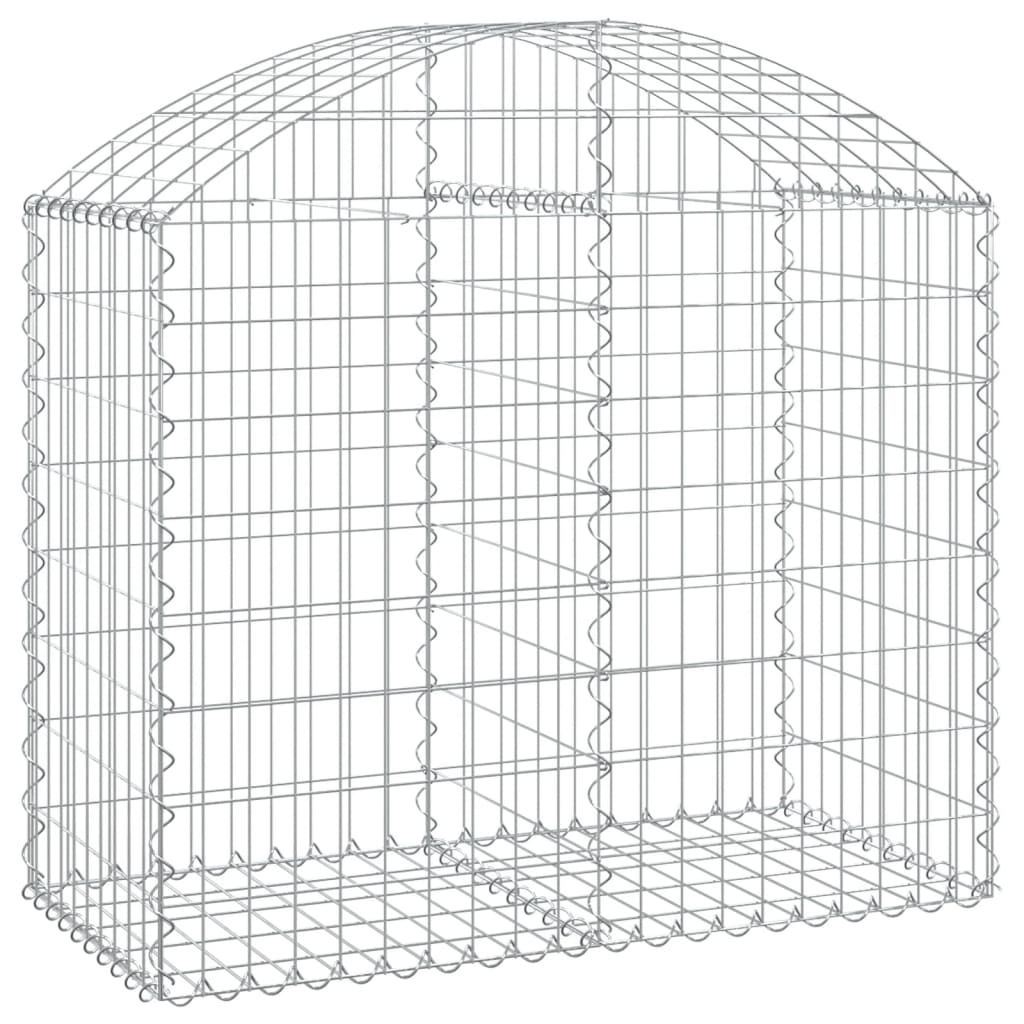 íves horganyzott vas gabion kosár 100x50x80/100 cm (153434)