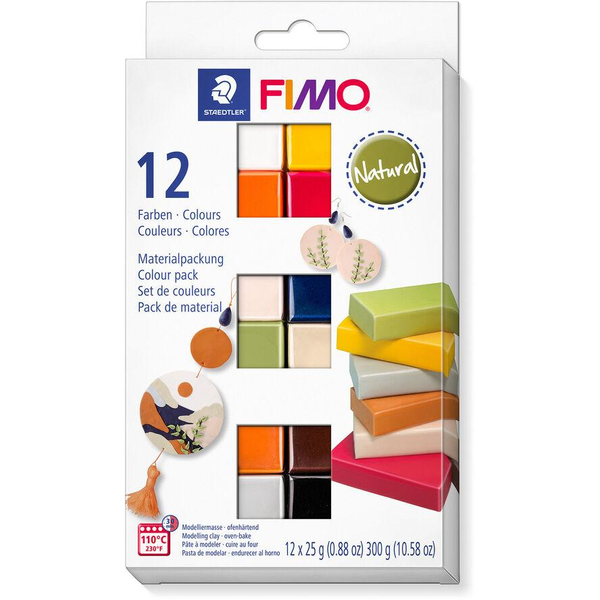 Staedtler FIMO Soft Natural Égethető gyurma készlet 12x25g - 12 különböző szín