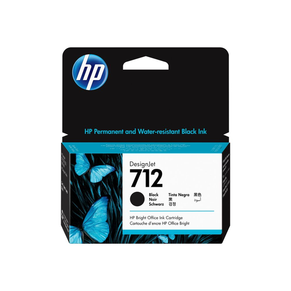 HP 712 38-ml Black DesignJet Ink Cartridge inkoustová náplň 1 kusů Originální Standardní výtěžnost