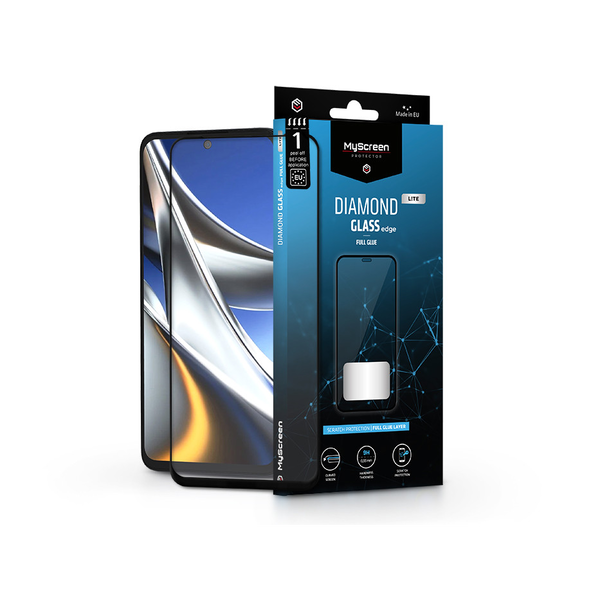 Xiaomi Poco X4 5G/X4 Pro 5G edzett üveg képernyővédő fólia - MyScreen Protector Diamond Glass Lite Edge2.5D Full Glue - fekete