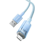 Кабел за бързо зареждане USB към Lightning, Baseus, Explorer Series, 2.4A, 1m, син