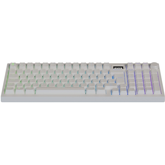 Клавиатура AVAX GM03 PRO — AVAX_GM03Y_PRO_WHITE, унгарска подредба, черно-бяла