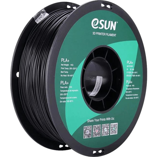 Консуматив за 3D принтер, ESUN PLA+, 1.75mm, 1kg, Black