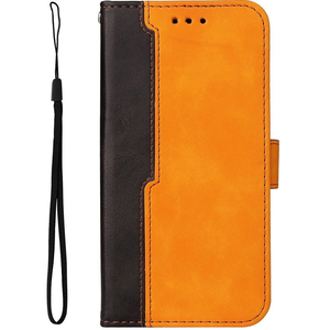 Xiaomi Redmi 13C 4G / Redmi 13C 5G / Poco C65, Oldalra nyíló tok, stand, kártyatartóval, kézpánttal, Wooze Colour Wallet, narancssárga