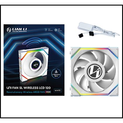 Lian Li UNI FAN SL Wireless LCD 120 hűtő ventilátor fehér (12SLLCD1W1W) (12SLLCD1W1W)