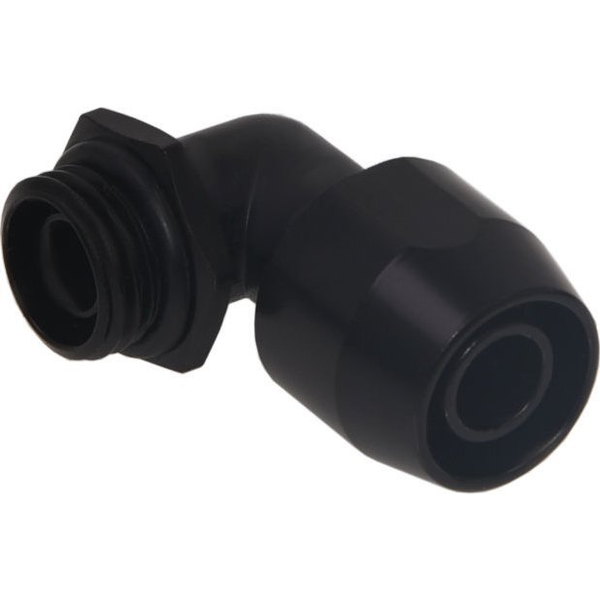  Alphacool Alphacool 17455, Black, Fitting, Brass, 1/4", 90°, 27 mm