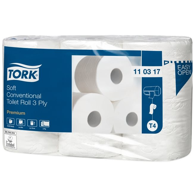 Tork Premium T4 rendszer Toalettpapír - Extra fehér (6 tekercs) (110317)