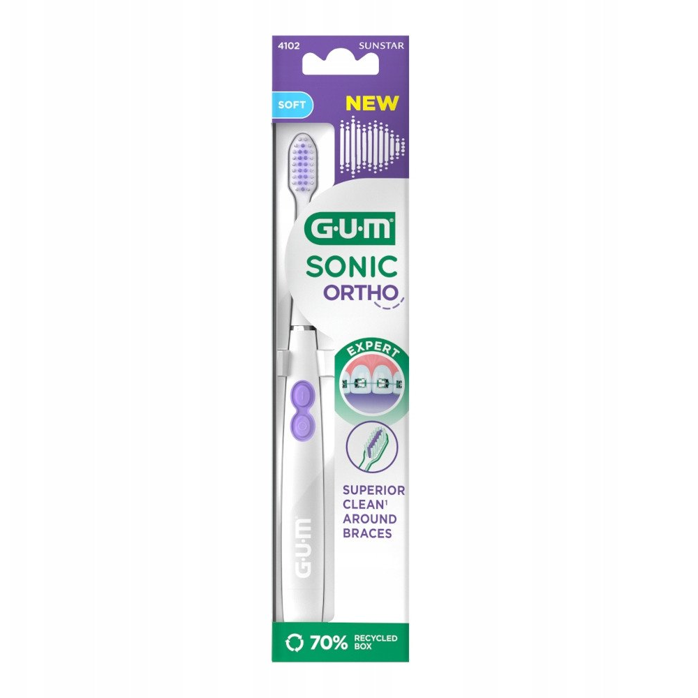 DD-Print GUM Sonic Ortho Elektromos Fogkefe 4102 Ortodontikus (4102)