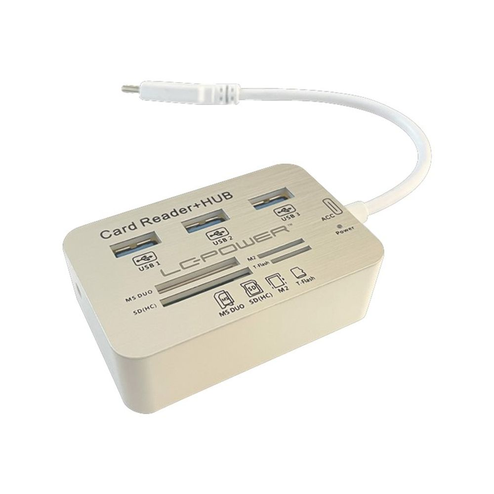 USB HUB LC Power LC-HUB-C-CR 4 port USB 3.0 multi card reader (LC-HUB-C-CR)