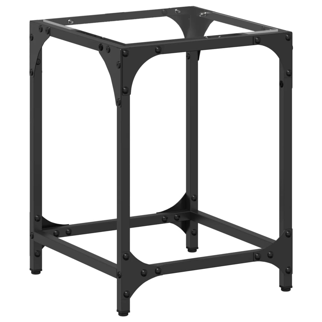 acél dohányzóasztal átlátszó üveglappal 30 x 30 x 40 cm (845950)