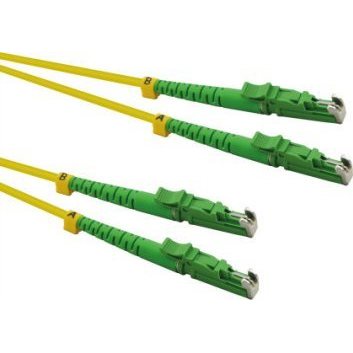 ROLINE LWL-Kabel duplex 9/125m OS2, LSH/LSH, APC Schliff, LSOH, gelb, 7,5 m