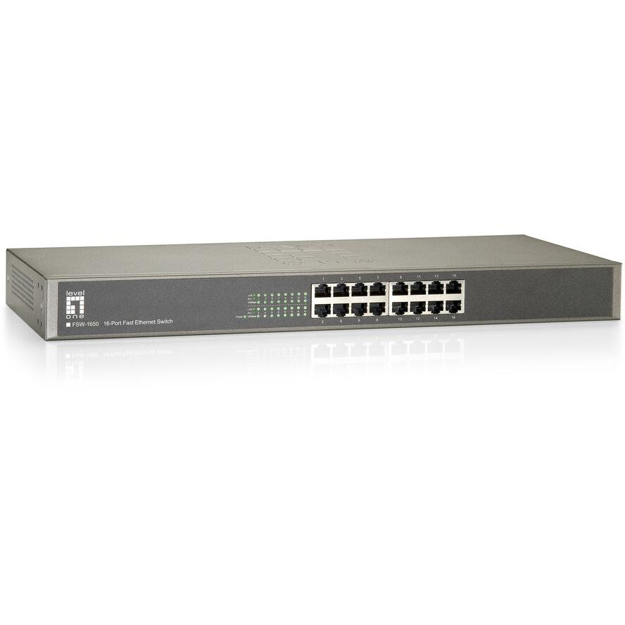 LevelOne FSW-1650 sieťový prepínač Nespravované Fast Ethernet (10/100) Šedá (FSW-1650)