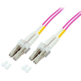 Techly LC M-M 5m InfiniBand és száloptikai kábel Fukszia