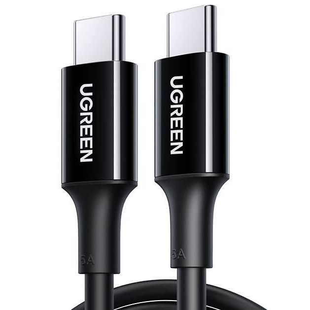 UGREEN US300 USB-C USB-C kábel, 100W, 5A, 1m, fekete (80371) (UG80371)
