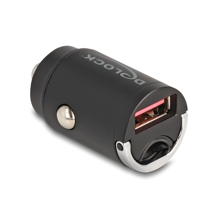 Delock Mini autós töltő A-típusú USB 18 W-tal (64277) (64277)
