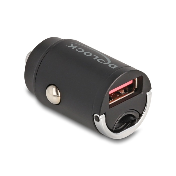 Delock Mini autós töltő A-típusú USB 18 W-tal (64277)