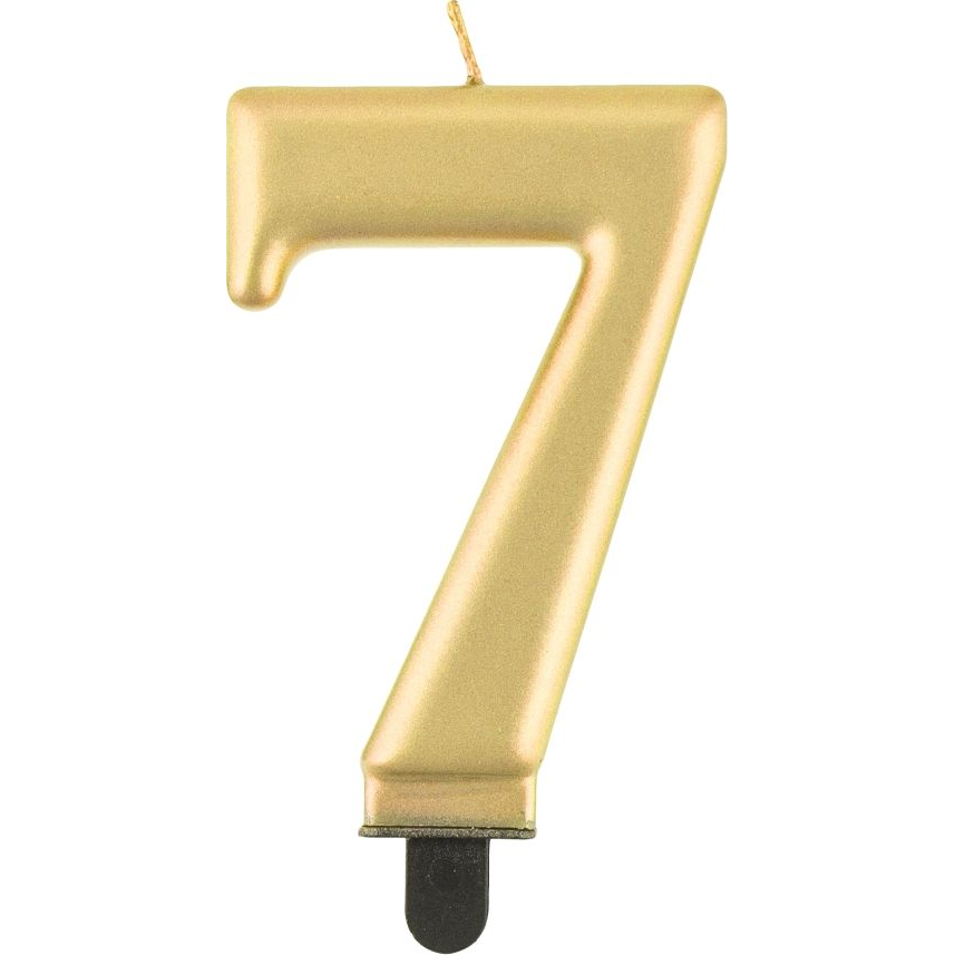 Metallic Számgyertya - 7-es, Arany (GODA2079)