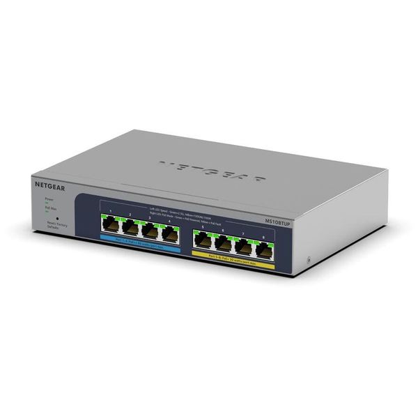 NETGEAR MS108TUP Unmanaged L2 2.5G Ethernet (100/1000/2500) Power over Ethernet (PoE) Grijs