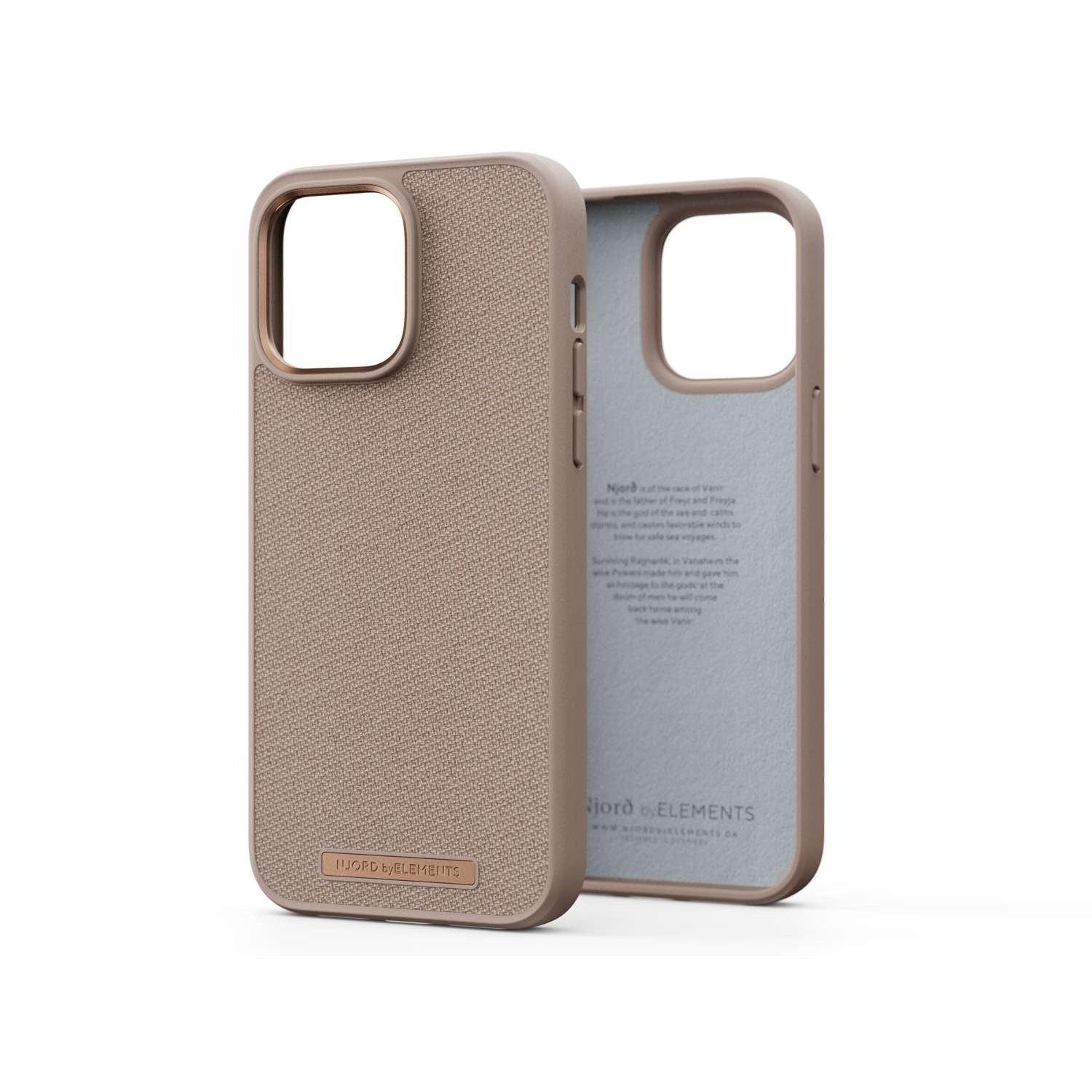 Njord Fabric Apple iPhone 14 Pro Max Szilikon Tok - Arany (NA44JU12)