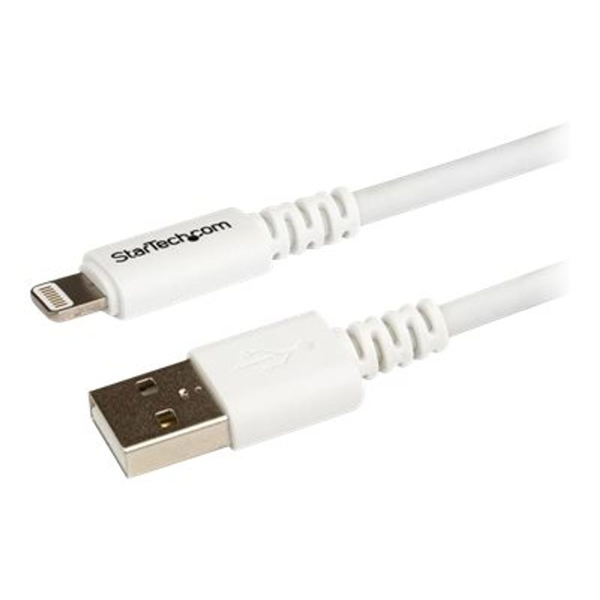 StarTech.com 3m (10ft) Long White Apple® 8-pin Lightning Connector to USB Cable for iPhone / iPod / iPad - Charge and Sync Cable (USBLT3MW) - Lightning cable - Lightning / USB - 3 m