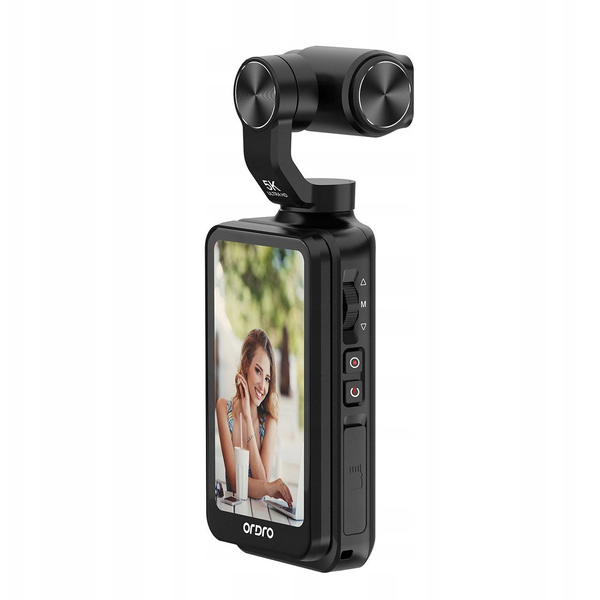 Kamera Ordro Pocket M5 z 3-osiowym gimbalem, 5K, do vlogowania i YouTube – czarna