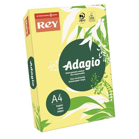 Rey Másolópapír, színes, A4, 80 g,  "Adagio", neon banán (LIPAD48NB)