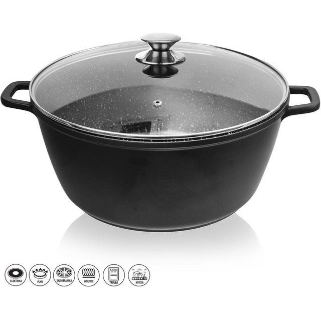 GRANDE Fazék, átm.: 32 cm, üveg fedő (113155)