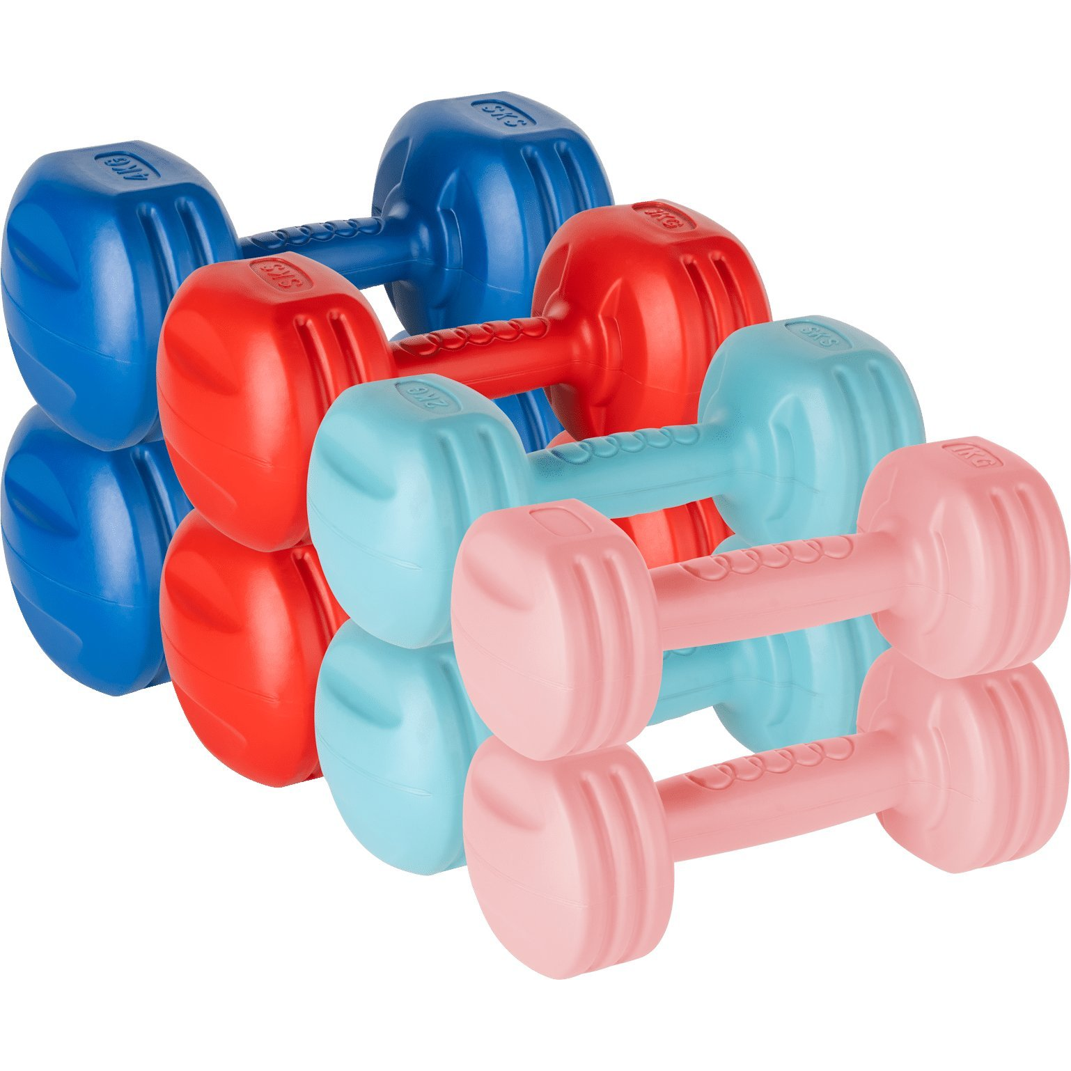 20kg-os Súlyzókészlet 2x1kg + 2x2kg + 2x3kg + 2x4kg, Rebel Active (RBA-2310)